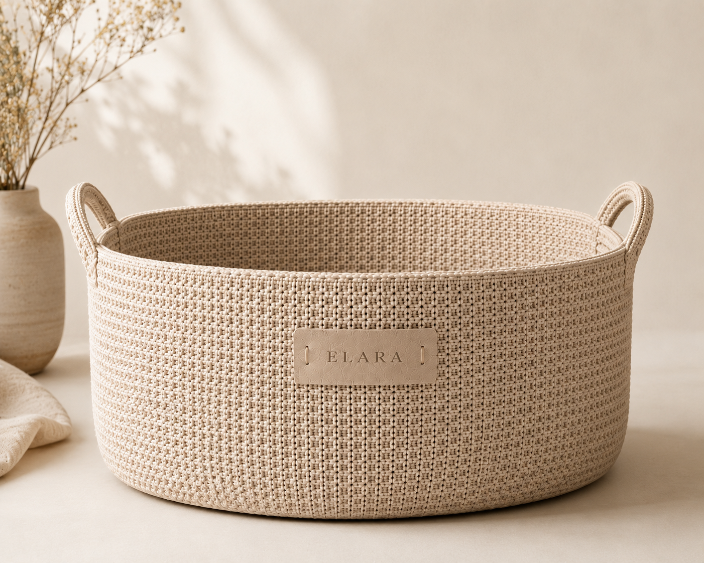 ELARA Handmade Cozy Living Basket