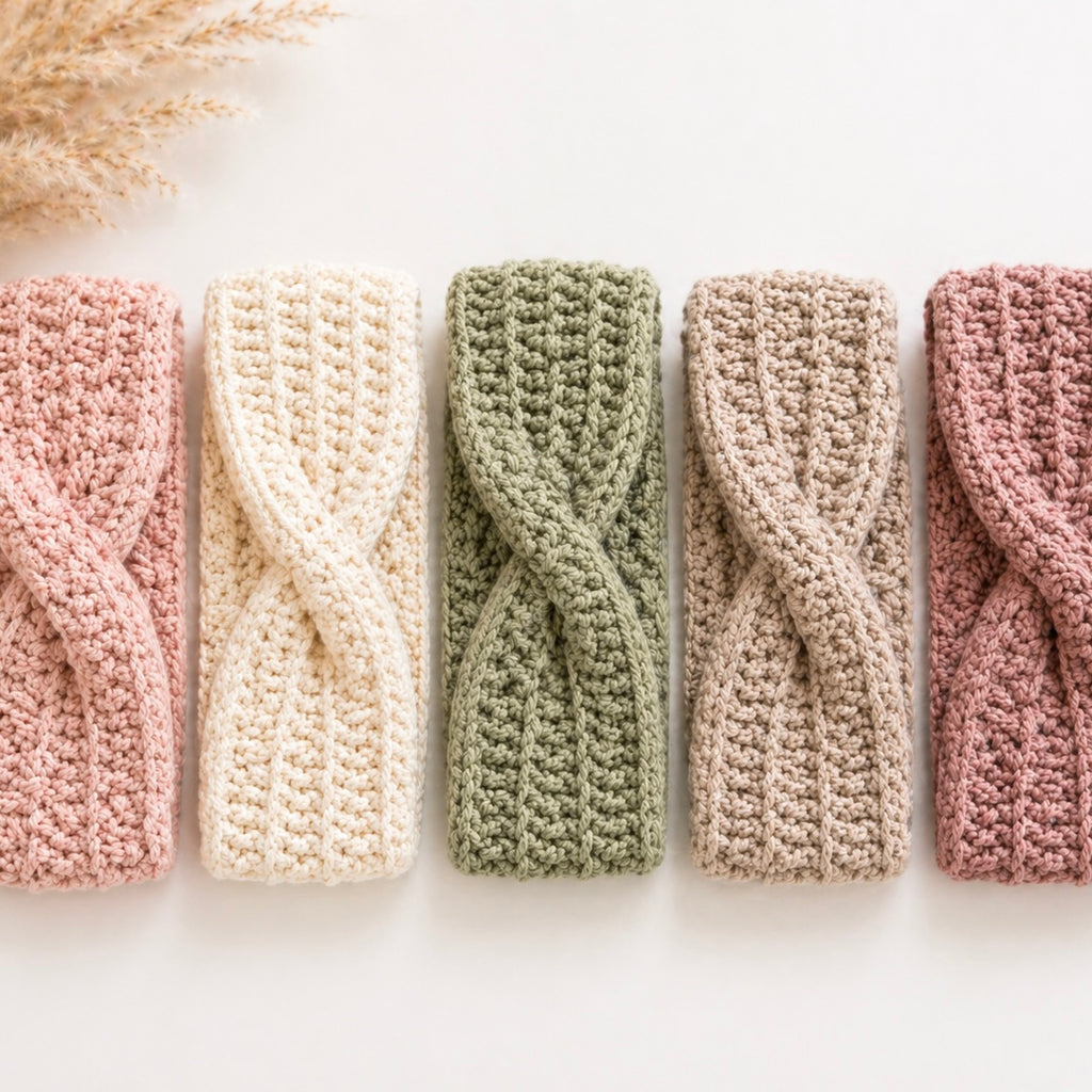 ELARA Handmade Knit Headband – Soft Twist Cozy Ear Warmer