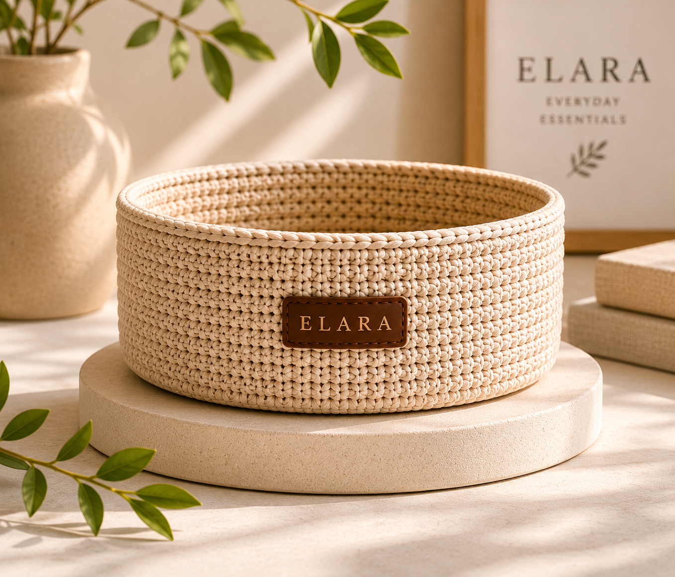 ELARA Bedside Essentials Basket