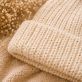 ELARA Handmade Chunky Knit Beanie – Soft Ivory Cozy Hat