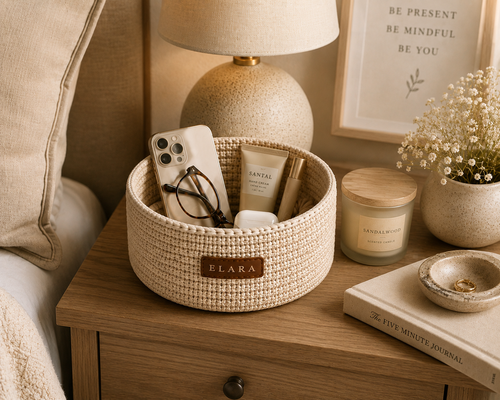 ELARA Bedside Essentials Basket