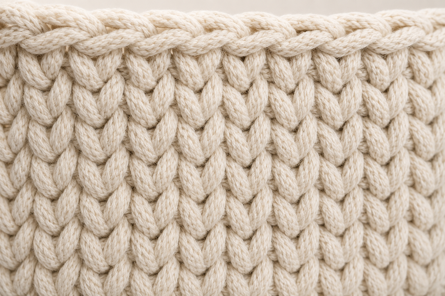ELARA Handmade Oatmeal Medium Catch-All Basket