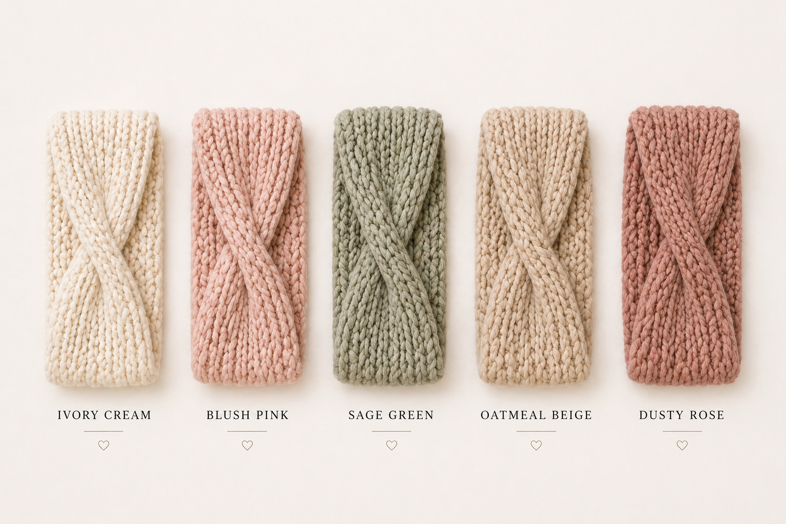 ELARA Handmade Knit Headband – Soft Twist Cozy Ear Warmer
