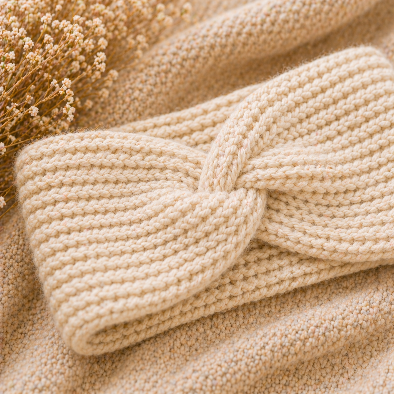 ELARA Handmade Knit Headband – Soft Twist Cozy Ear Warmer